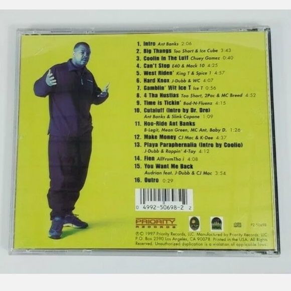 Big Thangs [PA] by Ant Banks (CD, Jul-1997, Priority Records) - PRE OWN- ON HAND - Picture 5 of 5